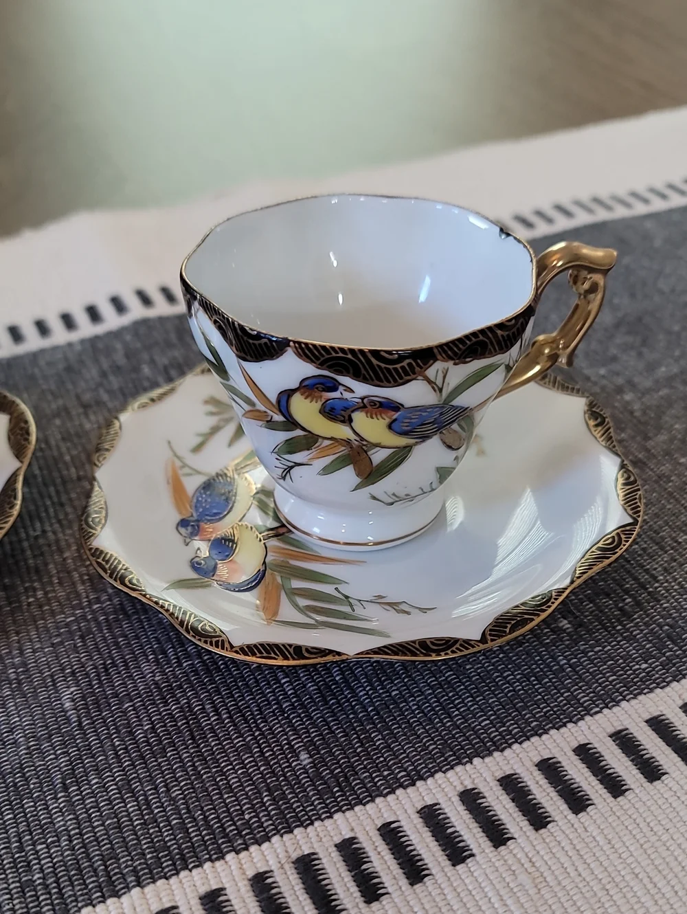 Occupied Japan Vintage Hal-Sey Demitasse/ Tea Cup & Saucer Set Of 2